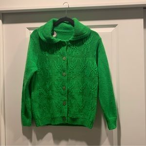 100% vintage wool sears Mary Lewis 40 fits M/L best vibrant green